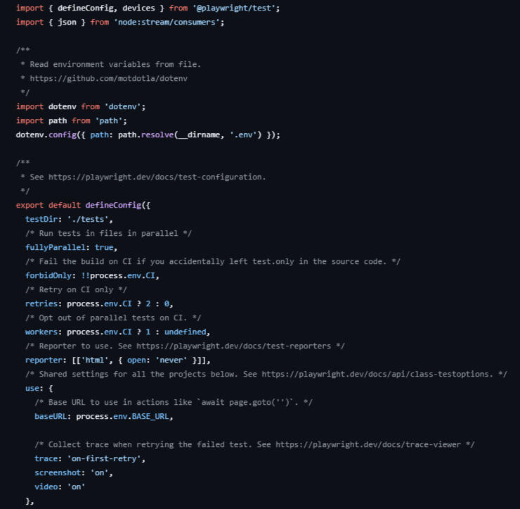 Example Config Using .env