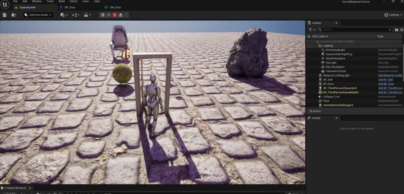 Testing Creating A Working Door in Unreal